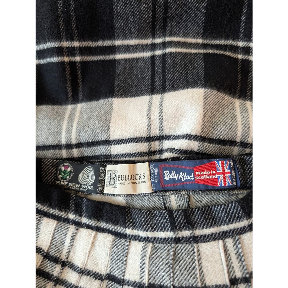 VTG Bullock's Made in Scotland Cashmere Wool Plaid Kilt 8 - Picture 6 of 8